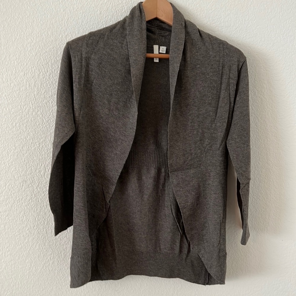 Frenchi Brown Open Cardigan Womens Medium